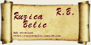 Ružica Belić vizit kartica